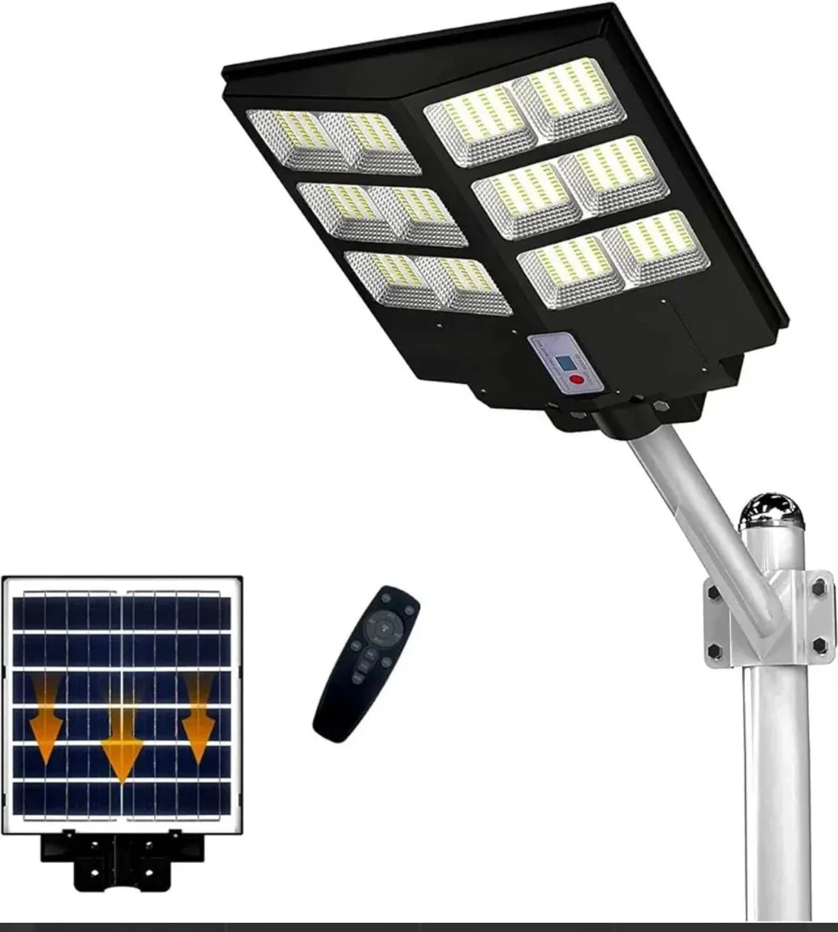 300W Solar Street Light | Remote control | 8-12 Hours Battery Backup | Complete Fitting Accessories