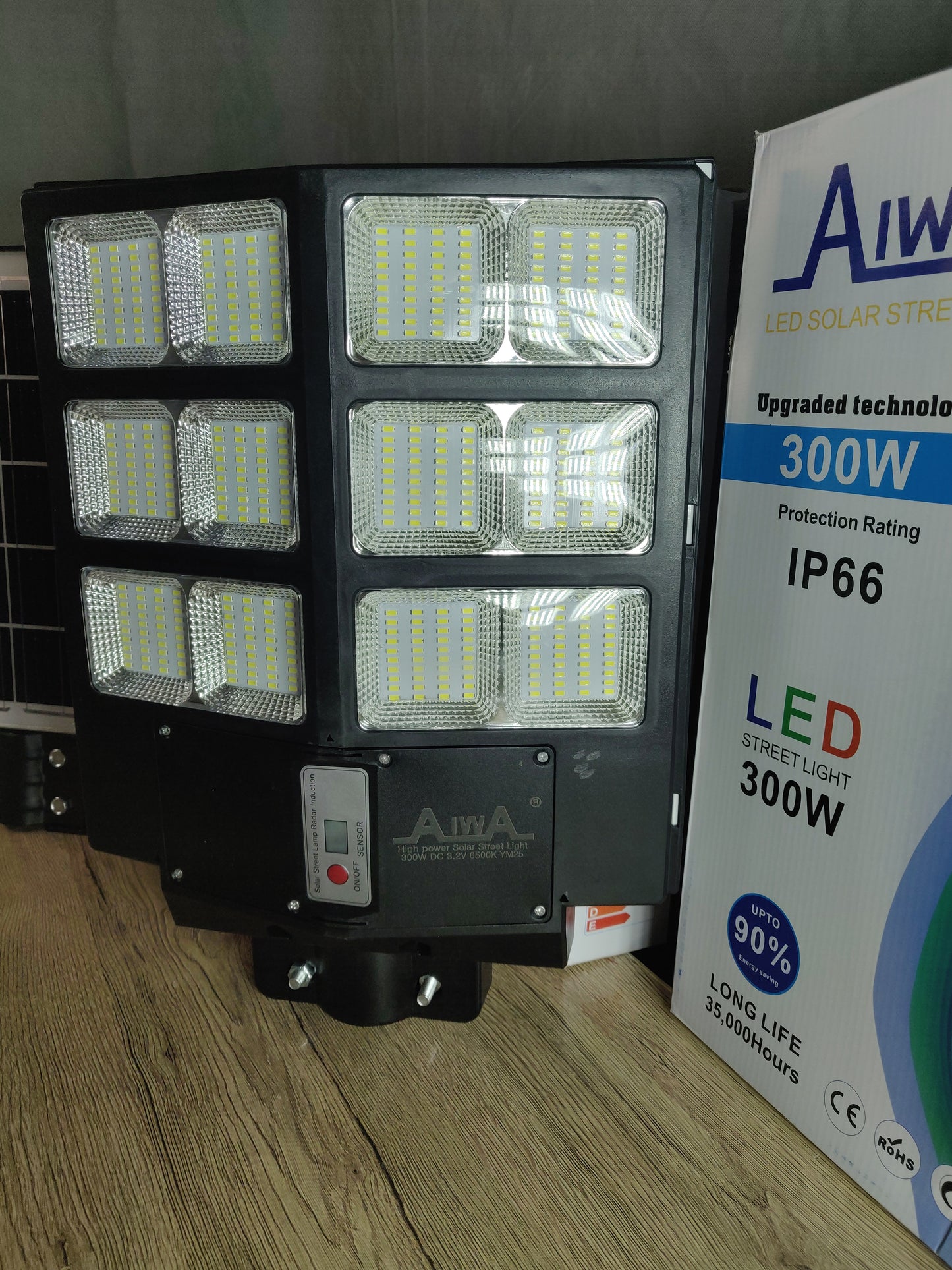 300W Solar Street Light | Remote control | 8-12 Hours Battery Backup | Complete Fitting Accessories